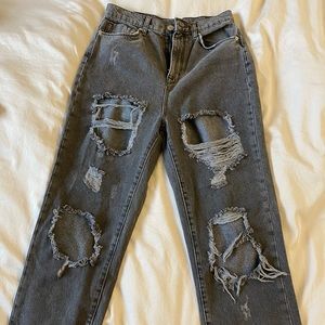 NWOT BDG Black Ripped Mom Jeans